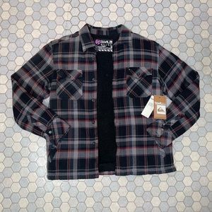 Quiksilver Plaid Button Down Jacket - Size Medium